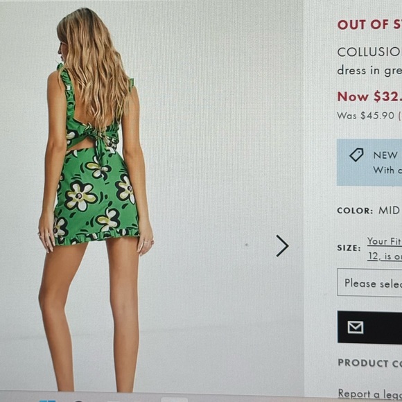 Green summer/concert dress - Picture 6 of 6